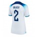 Günstige England Kyle Walker #2 Heim Fussballtrikot Damen WM 2022 Kurzarm